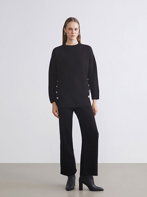 Beli Lastikli Kad?n Triko Pantolon