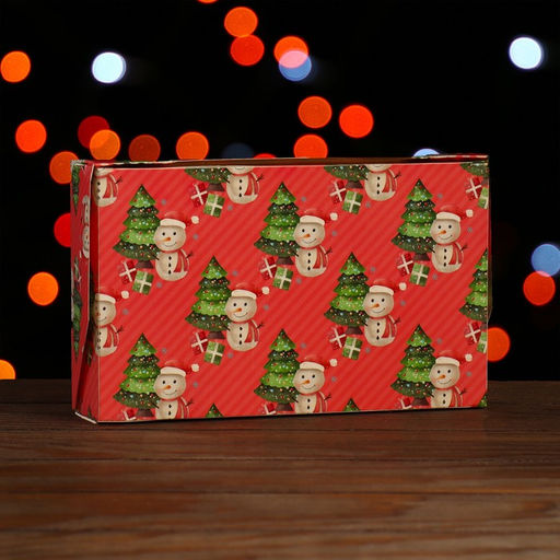 Цена за 20 шт. Коробка складная Снеговичок, розовая, 20 х 12 х 4 см - Simaland фото 2