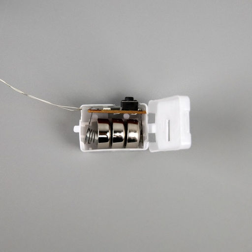 Гирлянда «Нить» 2 м роса с насадками «Цветы», IP20, нить серебристая, 20 LED, 4.6 В, батарейки AG13×3 (в комплекте), 3 режима, свечение тёплое белое