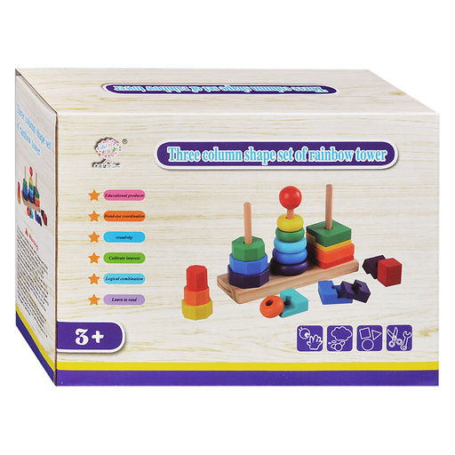 Пирамидка Цвета и фигуры - Щепочка фото 4