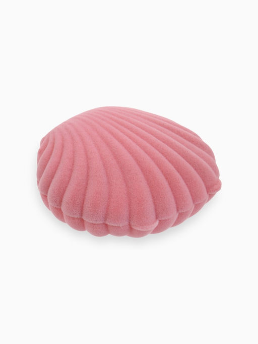 Футляр под серьги, кулон Ракушка, 6?5.5 см, бархатный, розовый