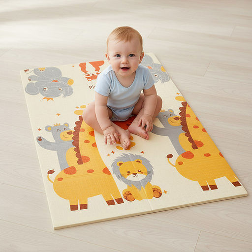 Коврик развивающий "Веселые зверята" (120*180*0.8cm)