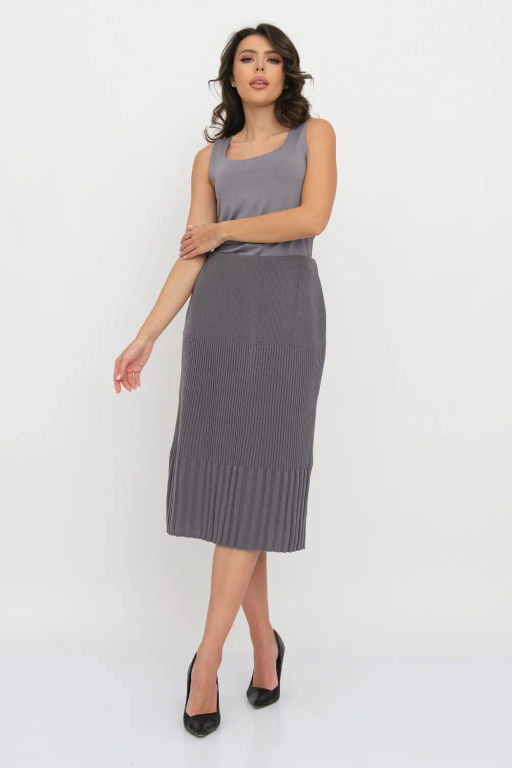 ЗЛАТА Юбка И 001 дл/серый