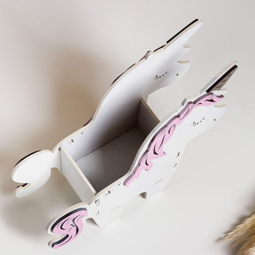 Подарочный ящик «Единорог», 21.5×7×21 см, деревянный