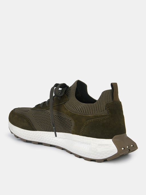 Кроссовки Ralf Ringer ARMANDO хаки трикотаж и замша  фото 2