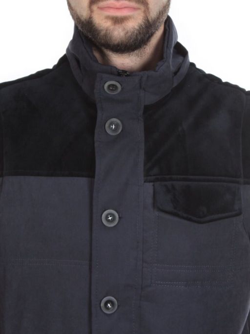 J830111 DEEP BLUE Куртка-жилет мужская зимняя NEW B BEK (100 гр. синтепон и искусственный мех)