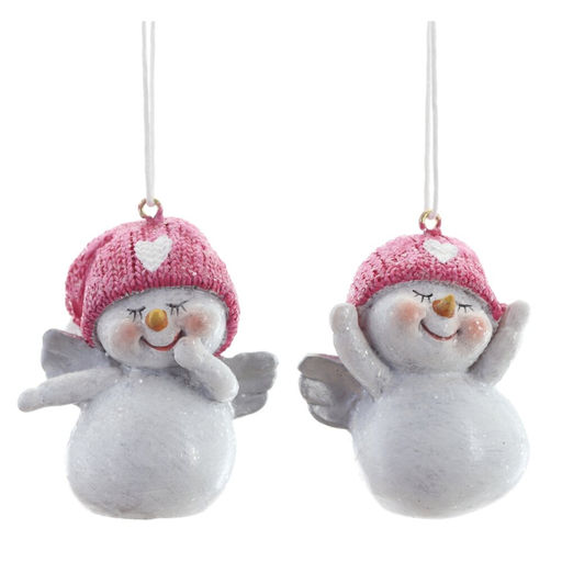 Фигурка декоративная подвесная "Снеговик", L4,5 W4 H5,5 см, 2в.