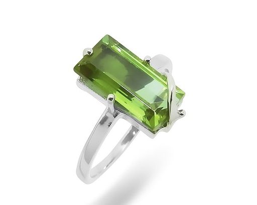 Кольцо из серебра султанит, Франческа
