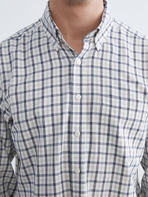 Regular Fit Ekose Gabardin Erkek G?mlek