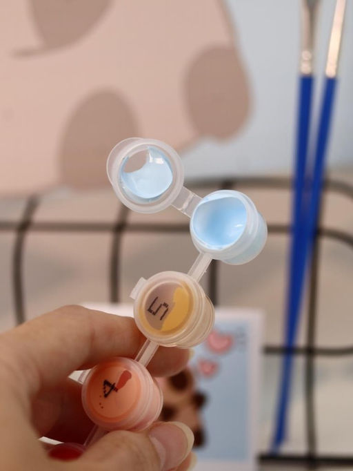 Картина по номерам на подрамнике Draw Me! Capybara in love, (20*20 см)