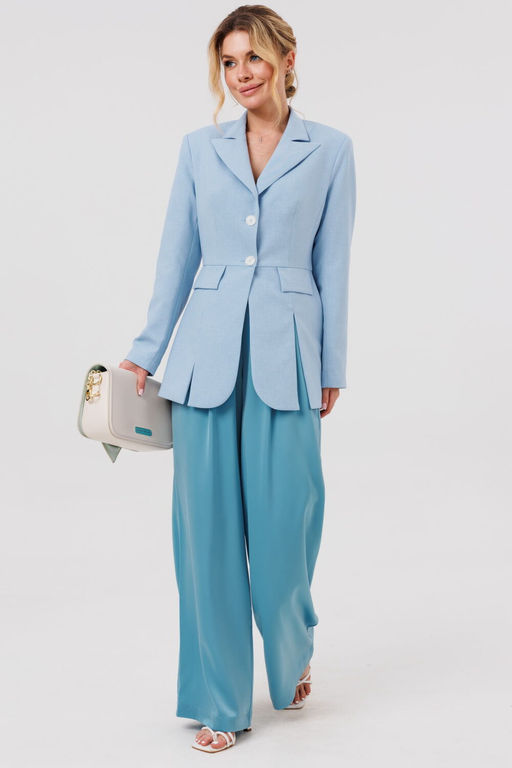 Жакет AmberA 1114-1 голубой фото 5