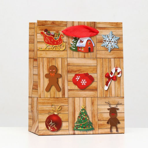 Цена за 12 шт. Пакет ламинированный Новогодний пазл 11,5 х 14,5 х 6 см - Simaland фото 3