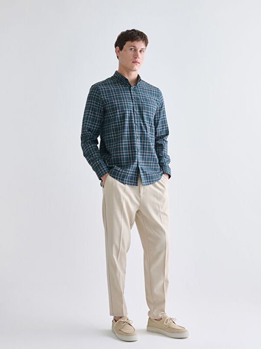 Regular Fit Uzun Kollu Ekose Erkek G?mlek