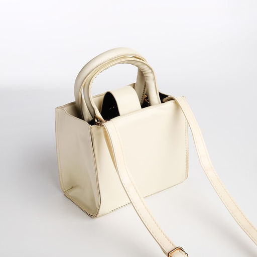 Сумка-тоут на молнии, цвет молочный - Simaland фото 2