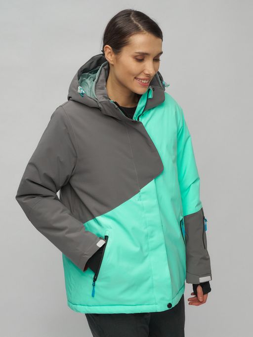 Горнолыжный костюм женский большого размера бирюзового цвета 02278Br - Chunmai фото 7