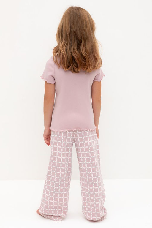 К 1636/розовый лед,морская клетка пижама для дев