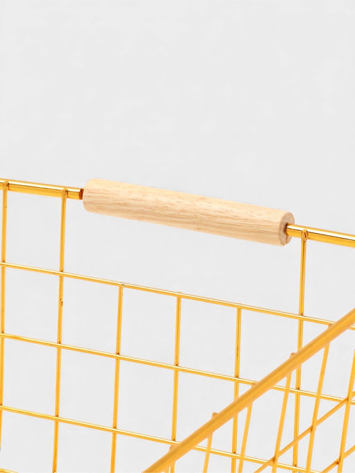 Корзина для хранения «Доляна. Голден», 29.5×22×12.5 см, золотистая