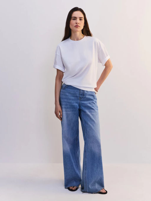 Футболка свободного кроя из хлопка OVERSIZE0726-1 / Zarina