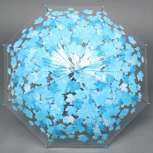 Зонт - трость полуавтоматический Листопад, 8 спиц, R = 45 см, цвет МИКС - Simaland фото 6