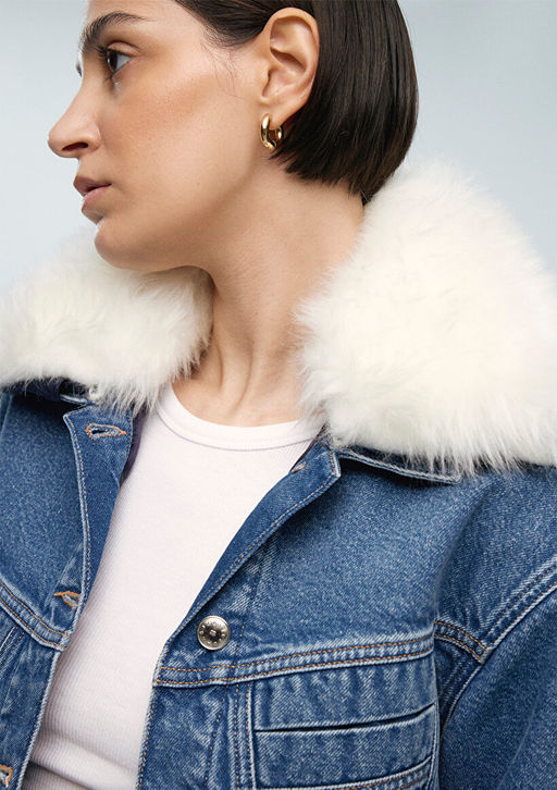 Casey Iconic Indigo Mavisi Suni Kurklu Jean Ceket фото 7