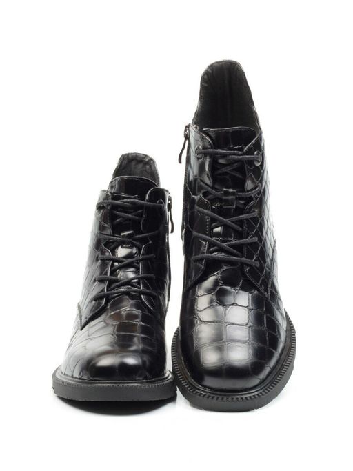 01-CXR130-1P BLACK Ботинки демисезонные женские (натуральная кожа, байка) - Фабричный китай фото 15