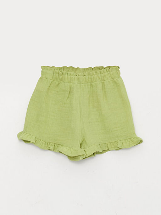 Kare Yaka K?sa Kollu K?z Bebek Bluz ve ?ort 2li Tak?m - Waikiki фото 3