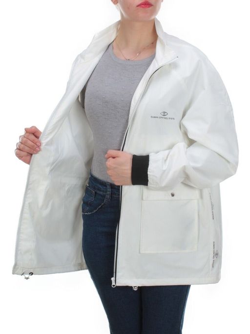 1106 WHITE Ветровка женская FASHION (100% полиэстер) фото 9