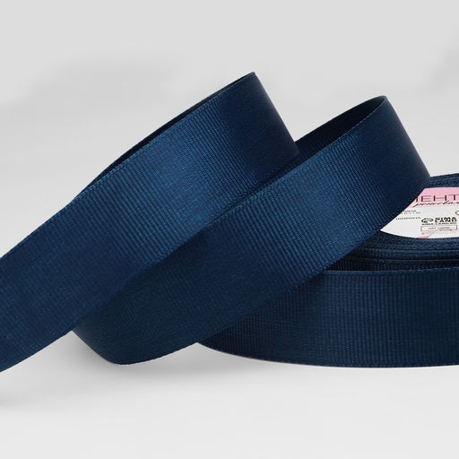 Лента репсовая, 25 мм, 23±1 м, тёмно-синяя №38