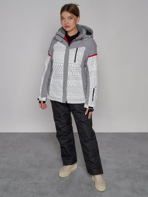 Горнолыжная куртка женская зимняя белого цвета 2272Bl - Chunmai фото 10