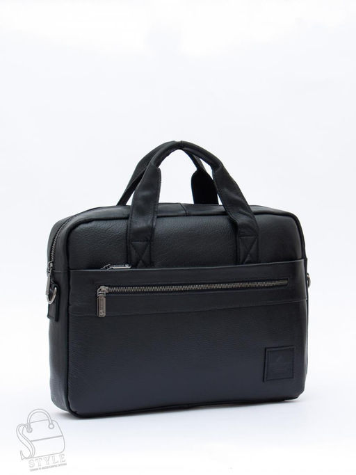 Портфель мужской кожаный 11011Z black Zinimsk