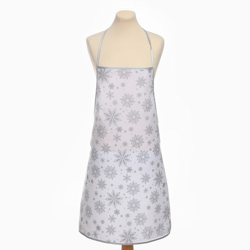 Фартук Доляна Снежинки серебро 70*80 см, 100% п/э  фото 5