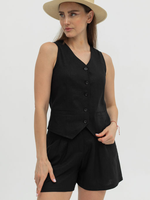 жилет ЛЕН  с ХЛОПКОМ - Трика фото 4