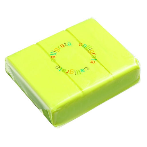 Полимерная глина Calligrata 50 г, флоуресцентная лимонная