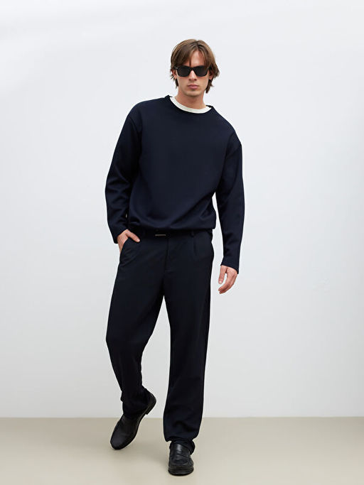 Bisiklet Yaka Erkek Sweatshirt