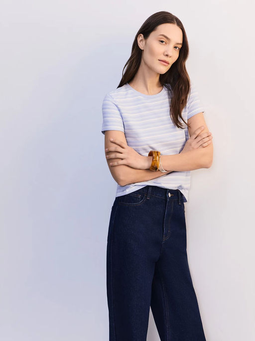 Футболка прилегающего силуэта в полоску ZR2605013409-252 / Zarina