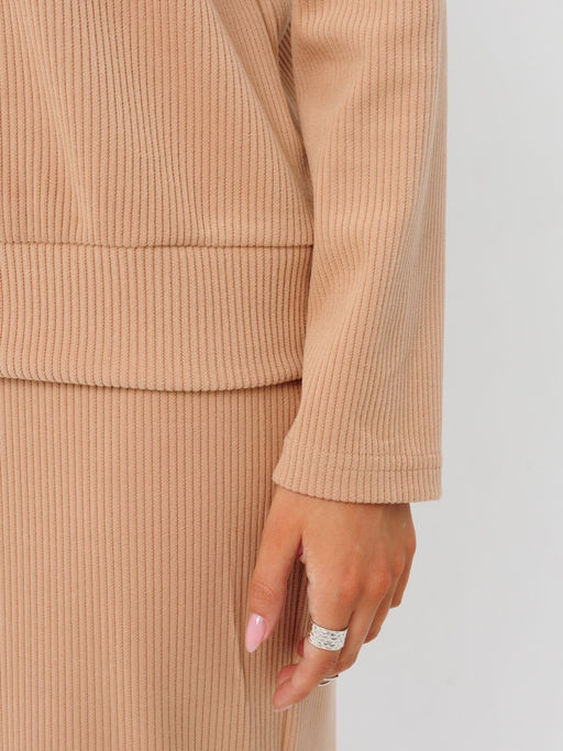 Костюм женский К-242 (лапша Софт г/к) Бежевая