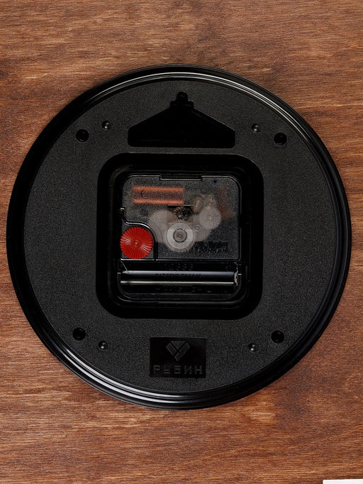 Часы настенные, интерьерные, бесшумные, d-40 см, дерево, открытые