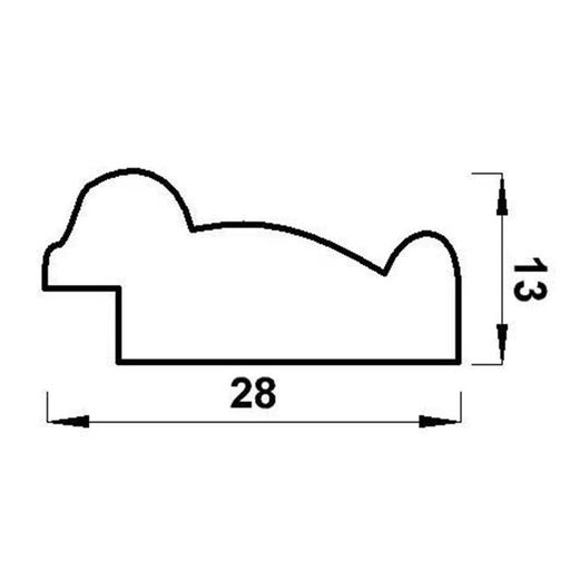 Рама для картин (зеркал) 30×40×2.8 см, пластиковая, Calligrata 6448, вишня с золотом