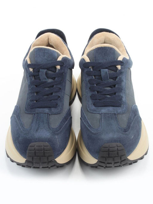 04-PCML26-3 BLUE Кроссовки демисезонные женские (натуральная замша, натуральная кожа, текстиль)