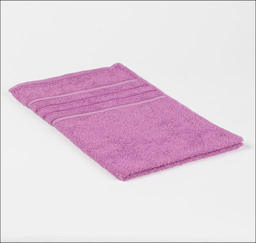 Махровое полотенце, 50х80 см,100% хлопок, принт 4 полосы цвет дымчатая сирень
