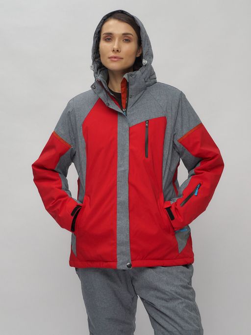 Горнолыжный костюм женский большого размера красного цвета 02272-3Kr - Chunmai фото 12