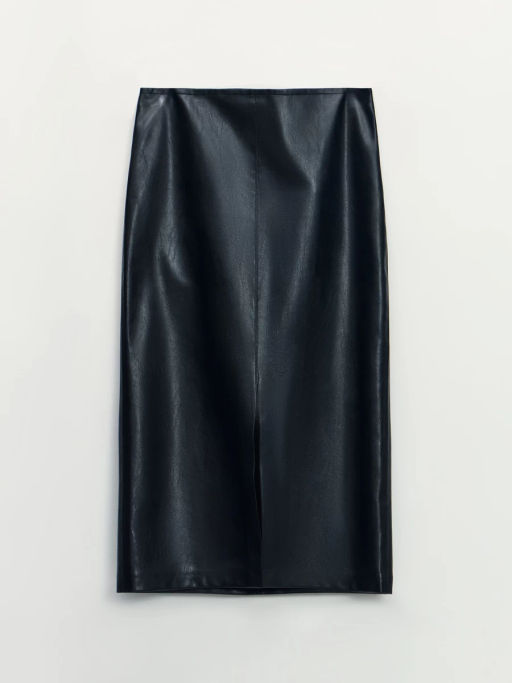 Юбка миди из искусственной кожи / Zarina