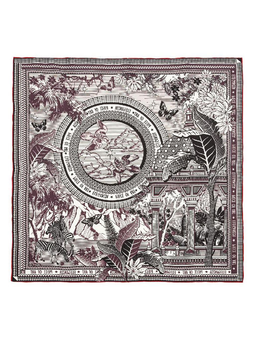 Платок жен. шелк 90х90 E04-8376-07 - Eleganzza фото 2