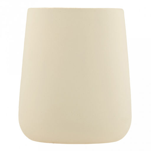 Набор для ванной "Эстетик" 3 предмета: дозатор для мыла 410мл; мыльница 11х8,6х2,2см; стакан для зубных щеток 410мл; фурнитура пластик, керамика, матовая глазурь, кремовый, в коробке (Китай)