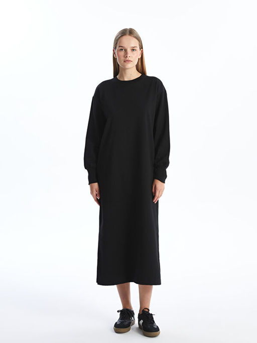 Bisiklet Yaka Kad?n Sweatshirt Elbise