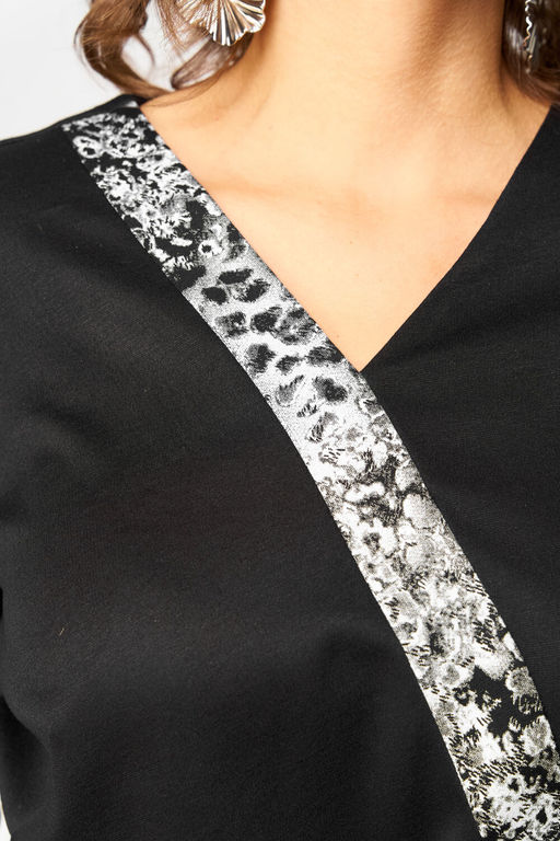 Платье EVA GRANT 7220Н черный + серый