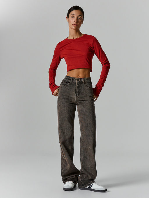 Джинсы Straight fit женские серые - Mark formelle фото 2