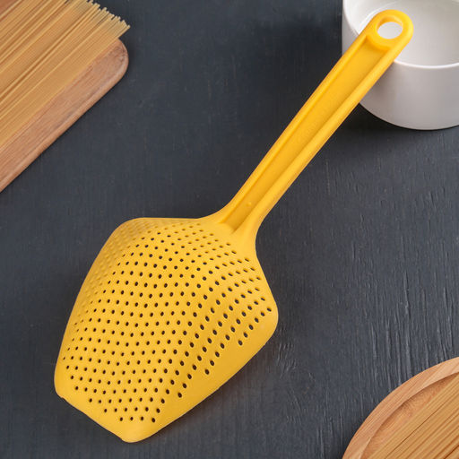 Цена за 2 шт. Ложка-дуршлаг, 34 см, пластик, МИКС