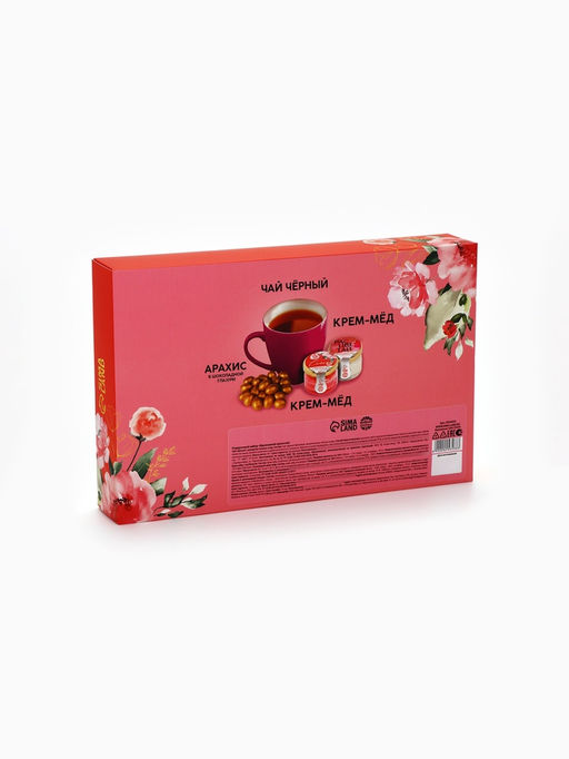 Подарочный набор Вдохновляй красотой: крем-мёд с клубникой и хлопком 30 г ? 2 шт., арахис в шоколадной глазури 100 г, чай чёрный с лесными ягодами 70 г, ло?... - Фабрика счастья фото 10