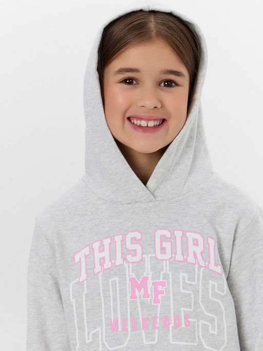 Комплект для девочек серый с надписью This girl loves weekends - Mark formelle фото 4